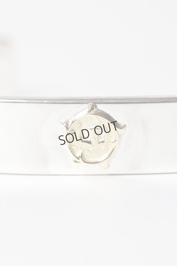 画像4: Taro Washimi タロウ ワシミ 鷲見太郎 M plain bangle 10mm/arabesque K18 eagle metal{-BES} (4)