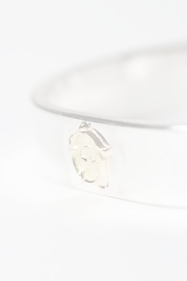 画像5:  {SOLD} Taro Washimi タロウ ワシミ 鷲見太郎 M plain bangle 10mm/arabesque K18 eagle metal {-BES}  {E-46}  :WT-202504_46-F  (5)