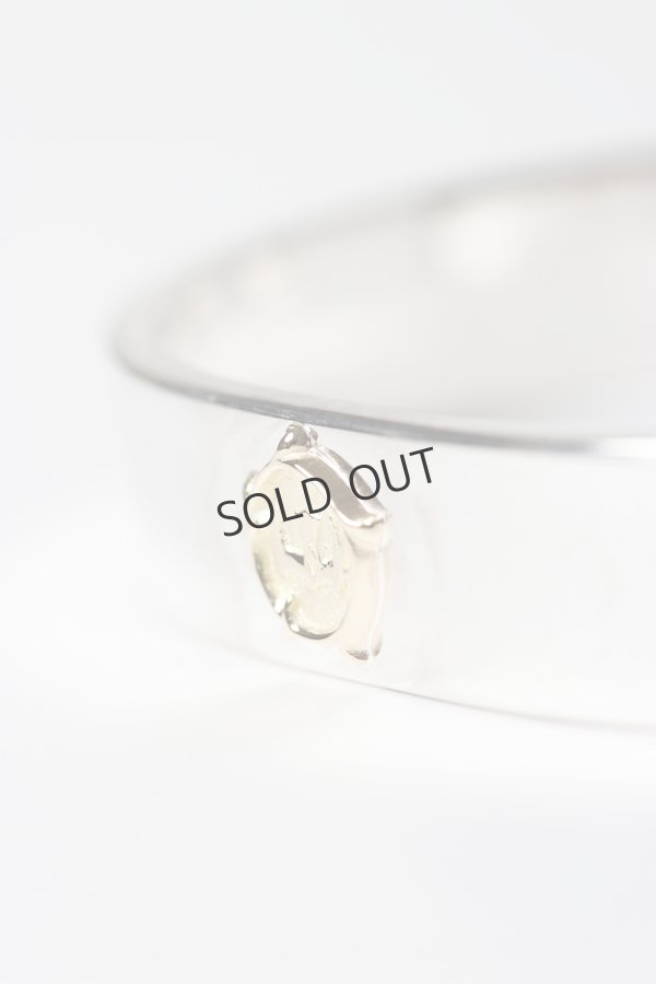 画像5: Taro Washimi タロウ ワシミ 鷲見太郎 M plain bangle 10mm/arabesque K18 eagle metal{-BES} (5)