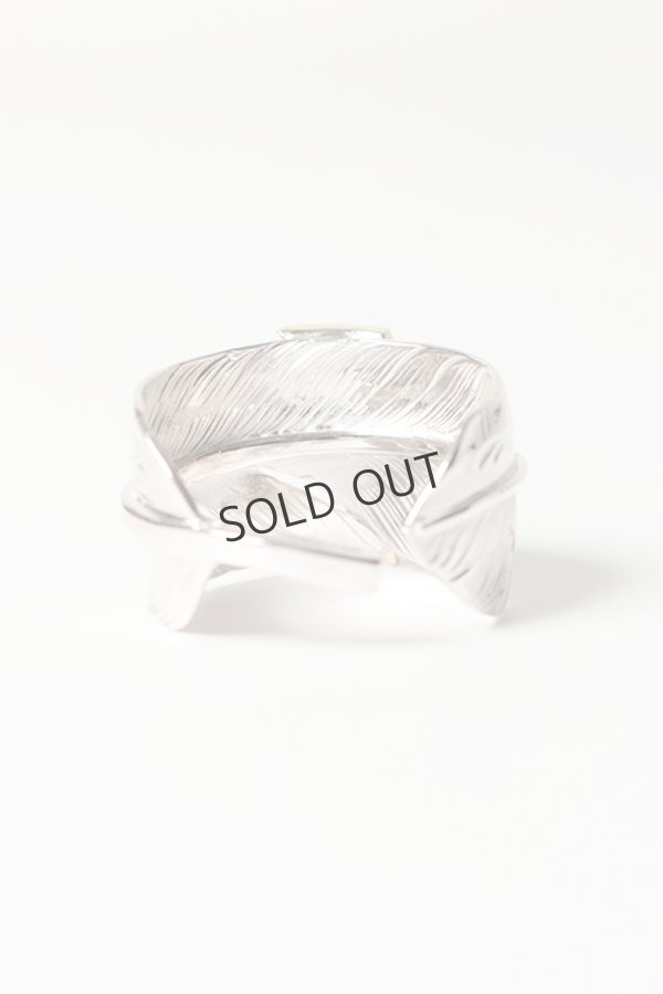 画像2: {SOLD}Taro Washimi タロウ ワシミ 鷲見太郎 L arabesque flight feather ring/18K Thunder Opal {-BES}{E-47} (2)