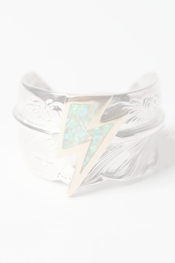 画像4:  {SOLD} Taro Washimi タロウ ワシミ 鷲見太郎 L arabesque flight feather ring/18K Thunder Opal  {-BES}  {E-47}  :WT-202504_47-20  (4)