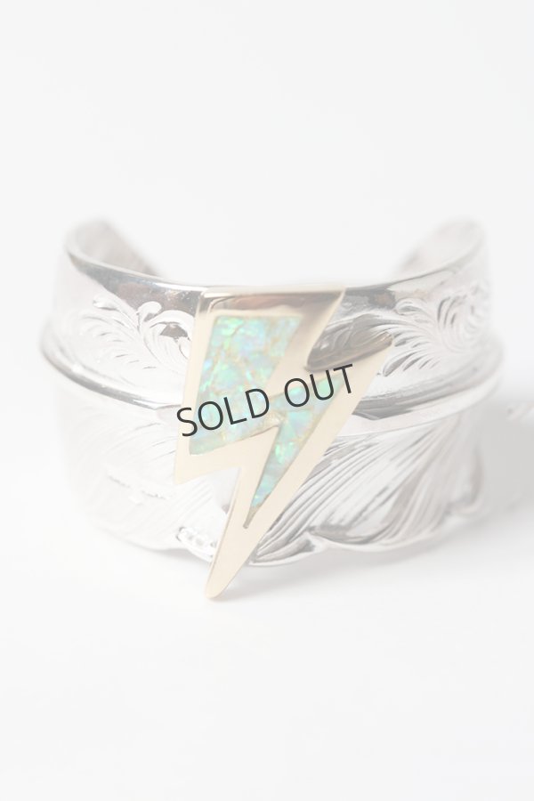 画像4: {SOLD}Taro Washimi タロウ ワシミ 鷲見太郎 L arabesque flight feather ring/18K Thunder Opal {-BES}{E-47} (4)