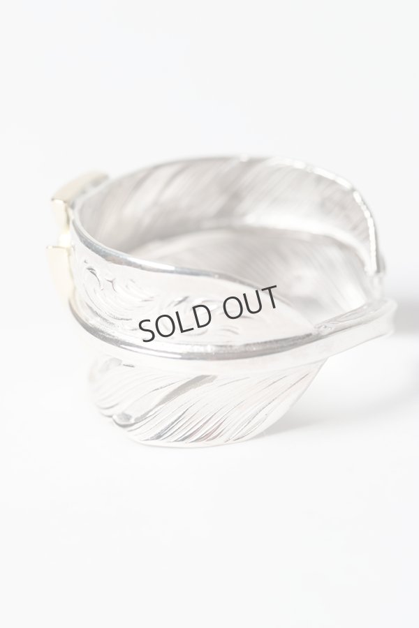 画像5: {SOLD}Taro Washimi タロウ ワシミ 鷲見太郎 L arabesque flight feather ring/18K Thunder Opal {-BES}{E-47} (5)