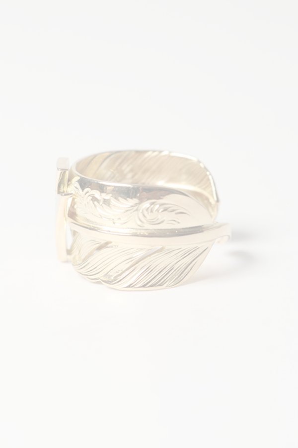 画像3:  {SOLD} Taro Washimi タロウ ワシミ 鷲見太郎 18K L arabesque flight feather ring/18K Thunder Opal  {-BES}  {E-48}  :WT-202504_48-19  (3)