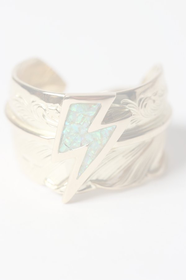 画像4:  {SOLD} Taro Washimi タロウ ワシミ 鷲見太郎 18K L arabesque flight feather ring/18K Thunder Opal  {-BES}  {E-48}  :WT-202504_48-19  (4)