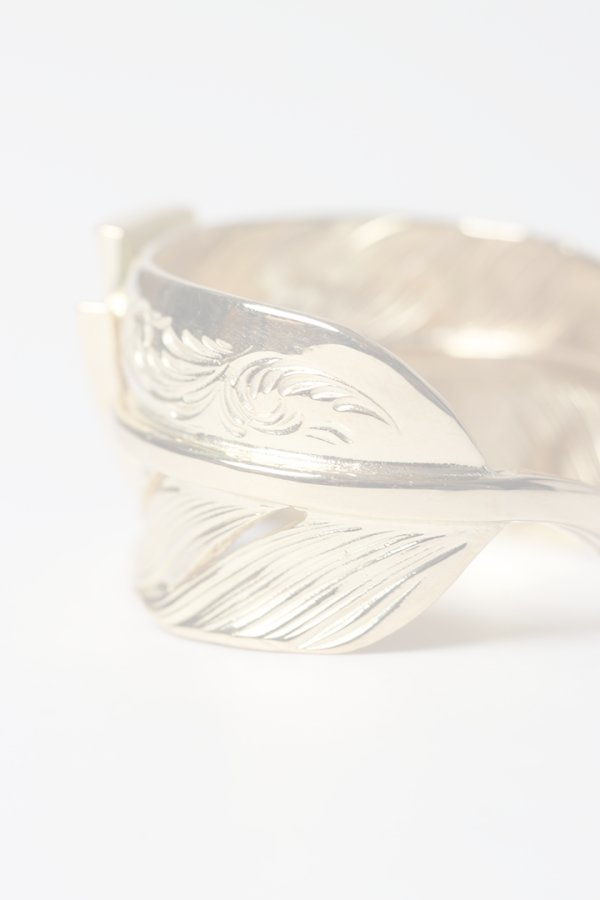 画像5:  {SOLD} Taro Washimi タロウ ワシミ 鷲見太郎 18K L arabesque flight feather ring/18K Thunder Opal  {-BES}  {E-48}  :WT-202504_48-19  (5)