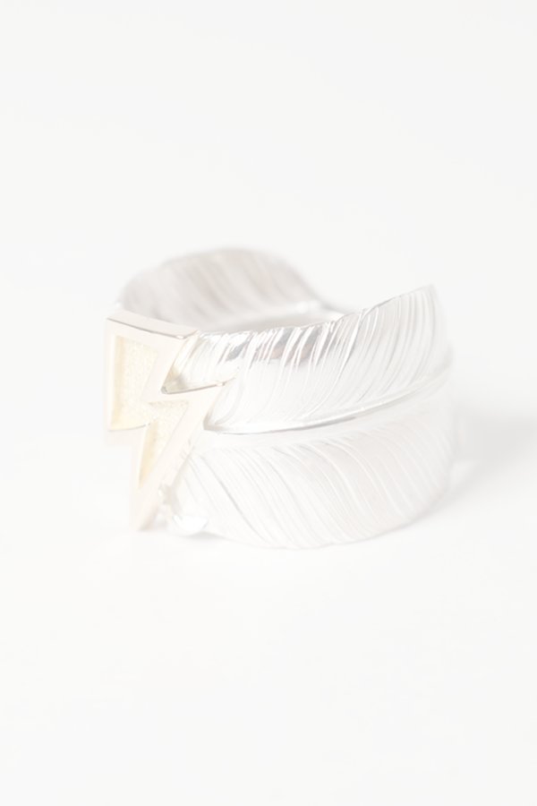 画像2:  {SOLD} Taro Washimi タロウ ワシミ 鷲見太郎 L old feather ring 02/K18 big thunder {-BEA}  :WT-202511_03-17  (2)
