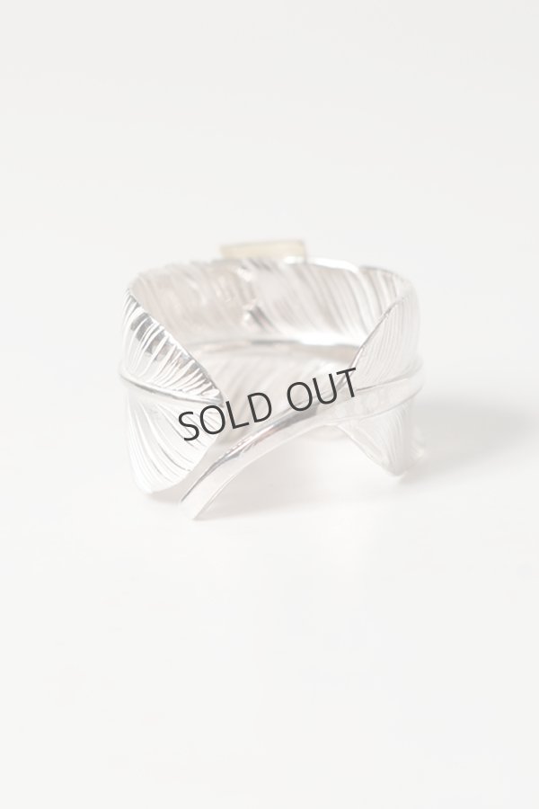 画像3: {SOLD}Taro Washimi タロウ ワシミ 鷲見太郎 L old feather ring 02/K18 big thunder{-BEA} (3)