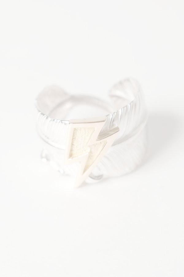 画像5:  {SOLD} Taro Washimi タロウ ワシミ 鷲見太郎 L old feather ring 02/K18 big thunder {-BEA}  :WT-202511_03-17  (5)