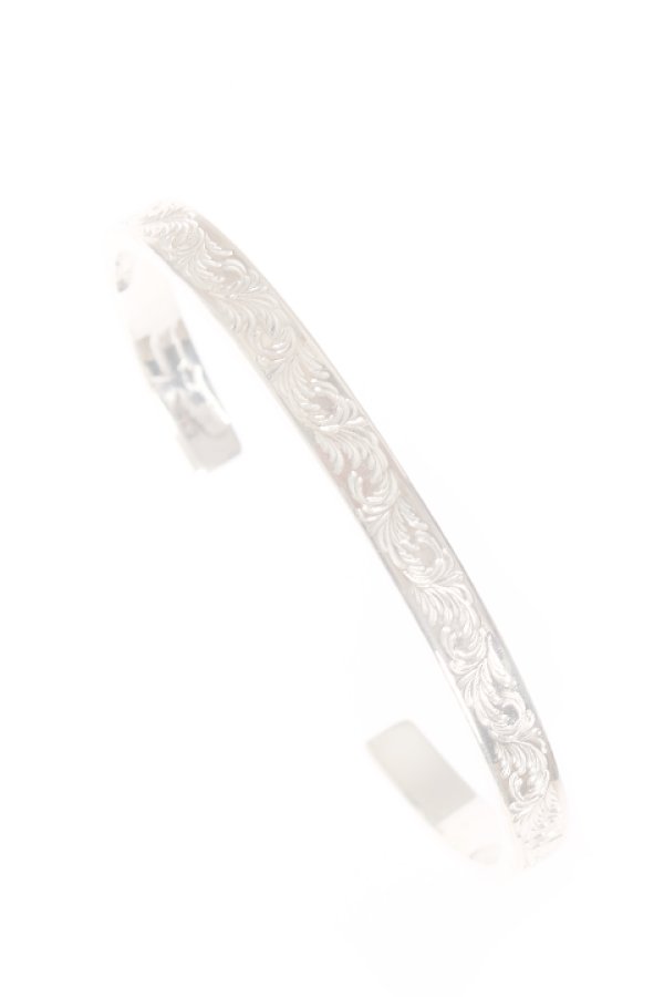 画像1:  {SOLD} Taro Washimi タロウ ワシミ 鷲見太郎 M arabesque design 5mm bangle {-AIA}  :WT-BRACELET-61-F  (1)