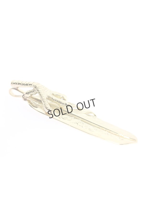 画像3: {SOLD}Taro Washimi タロウ ワシミ 鷲見太郎 K18 eagle claw pendant 02 × L K18 arabesque flight feather 02{-BJS} (3)