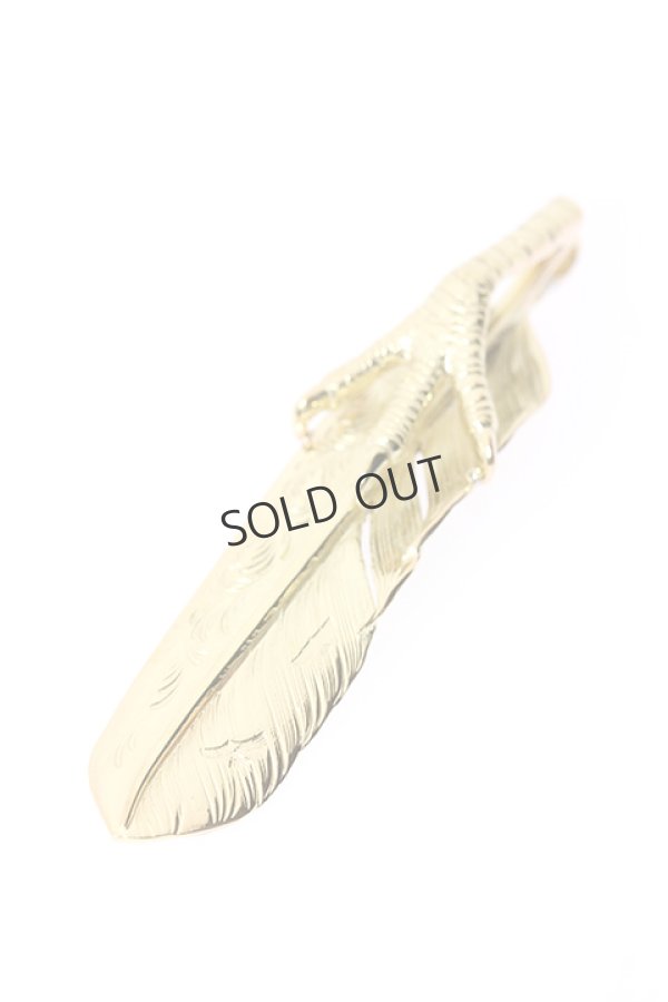 画像4: {SOLD}Taro Washimi タロウ ワシミ 鷲見太郎 K18 eagle claw pendant 02 × L K18 arabesque flight feather 02{-BJS} (4)