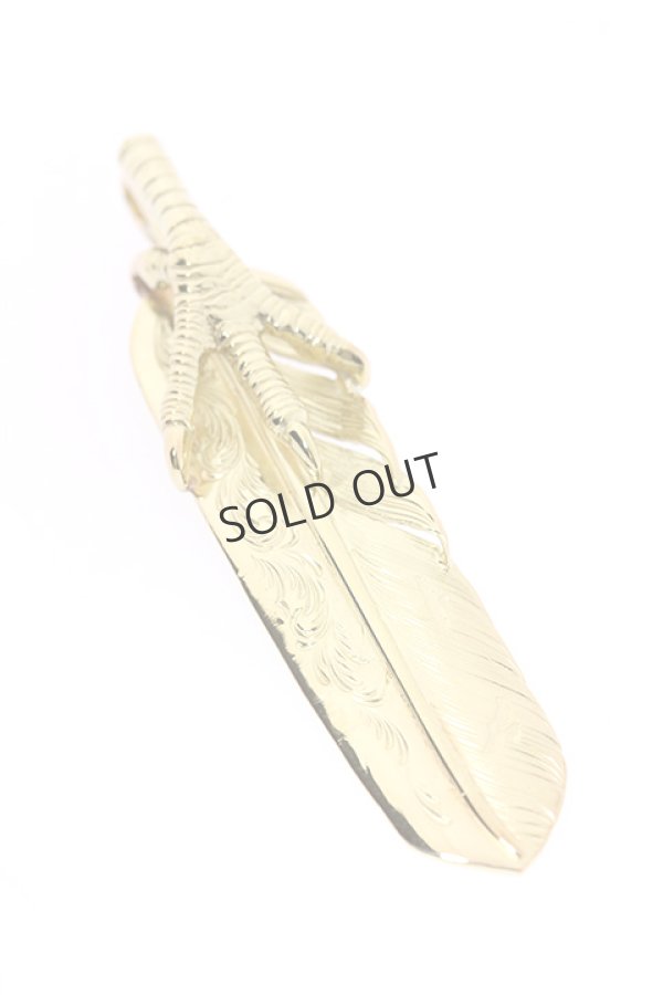 画像5: {SOLD}Taro Washimi タロウ ワシミ 鷲見太郎 K18 eagle claw pendant 02 × L K18 arabesque flight feather 02{-BJS} (5)