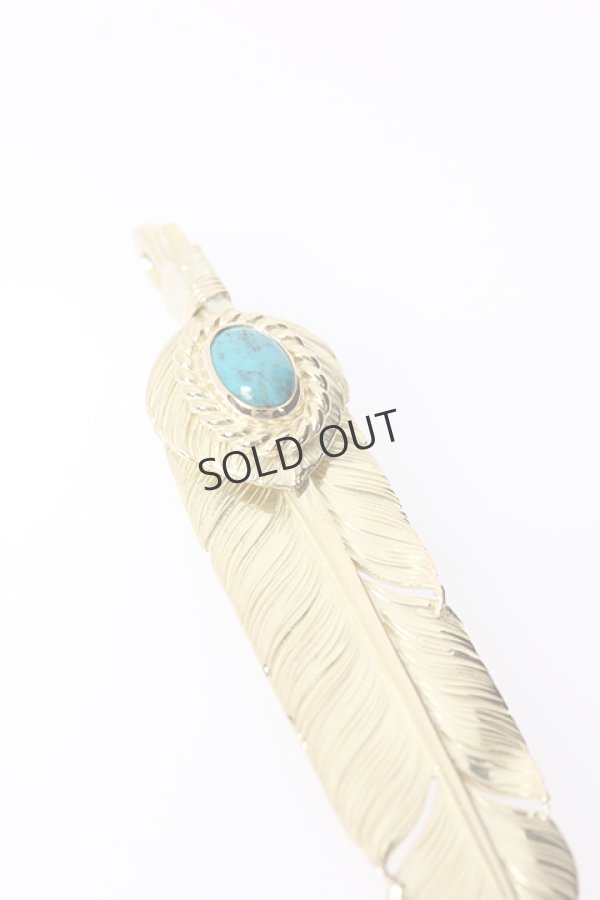 画像5: {SOLD}Taro Washimi タロウ ワシミ 鷲見太郎 turquoise × K18 cup(5×7) M K18 heart feather 01 × M K18 feather 01{-BJS} (5)