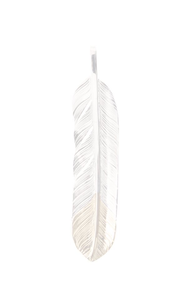 画像2:  {SOLD} Taro Washimi タロウ ワシミ 鷲見太郎 L flight feather K18 top 01 {1FFL01-TYG-BJS}  :WT-PENDANT-117-F  (2)