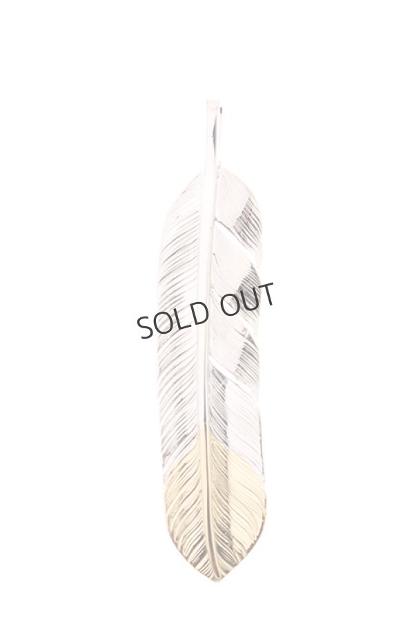 画像2: {SOLD}Taro Washimi タロウ ワシミ 鷲見太郎 L flight feather K18 top 02{1FFL02-TYG-BJS} (2)