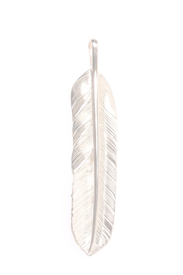 画像2:  {SOLD} Taro Washimi タロウ ワシミ 鷲見太郎 L K18PG flight feather 01 {1FFL01-PG-BJS}  :WT-PENDANT-121-F  (2)