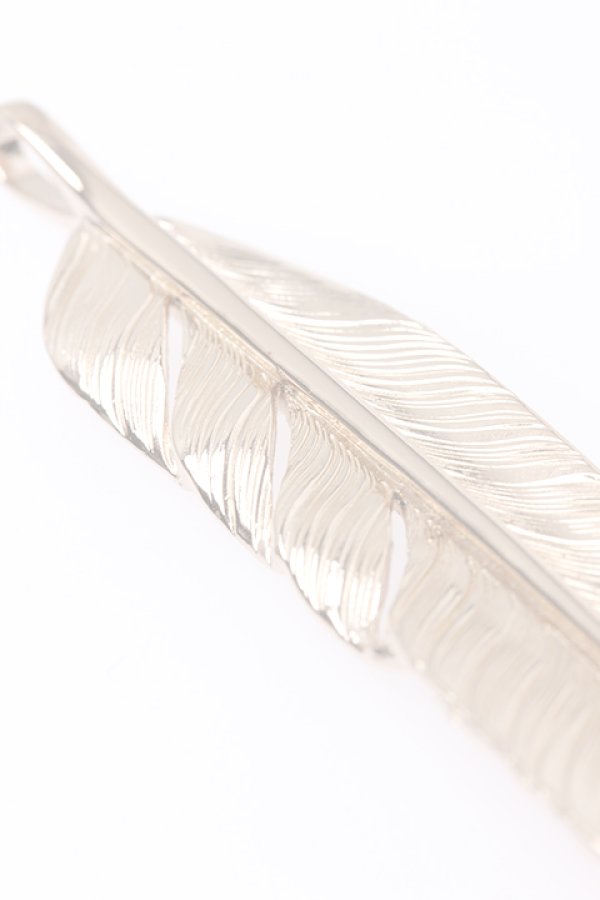 画像4:  {SOLD} Taro Washimi タロウ ワシミ 鷲見太郎 L K18PG flight feather 01 {1FFL01-PG-BJS}  :WT-PENDANT-121-F  (4)