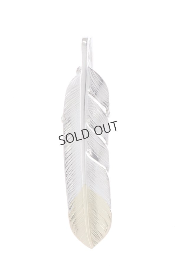画像2: {SOLD}Taro Washimi タロウ ワシミ 鷲見太郎 eagle claw pendant 02 × L flight feather K18 top 02{-BJS} (2)
