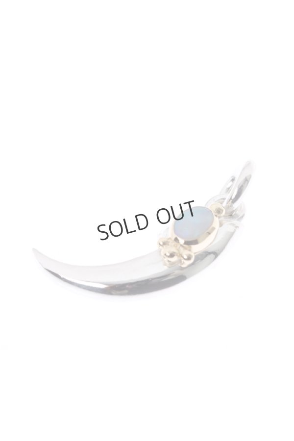 画像3: {SOLD}Taro Washimi タロウ ワシミ 鷲見太郎 opal × K18 sazare cup(5×7) S eagle claw single pendant 02{WT-PENDANT-1126A-AIA} (3)