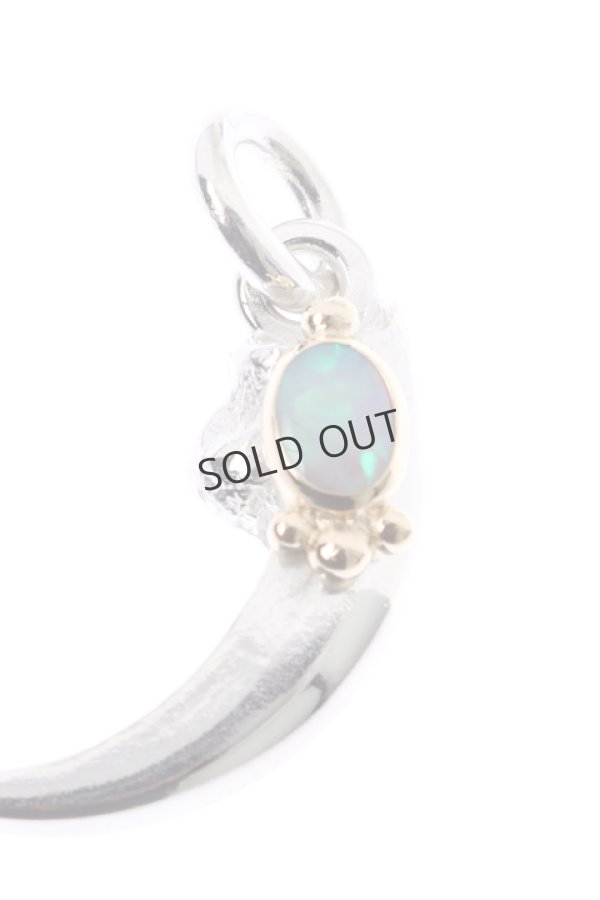 画像5: {SOLD}Taro Washimi タロウ ワシミ 鷲見太郎 opal × K18 sazare cup(5×7) S eagle claw single pendant 02{WT-PENDANT-1126A-AIA} (5)