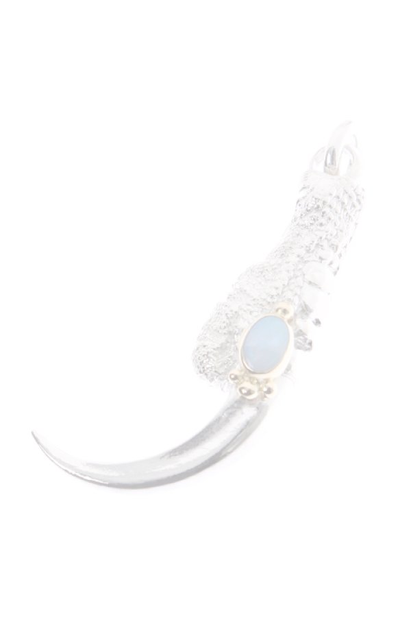 画像3:  {SOLD} Taro Washimi タロウ ワシミ 鷲見太郎 opal × K18 sazare cup(5×7) L eagle claw single pendant 02 {WT-PENDANT-1126B-AIA}  :WT-PENDANT-17-F  (3)