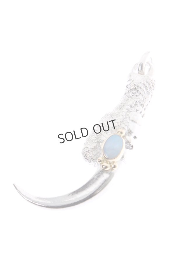 画像3: {SOLD}Taro Washimi タロウ ワシミ 鷲見太郎 opal × K18 sazare cup(5×7) L eagle claw single pendant 02{WT-PENDANT-1126B-AIA} (3)