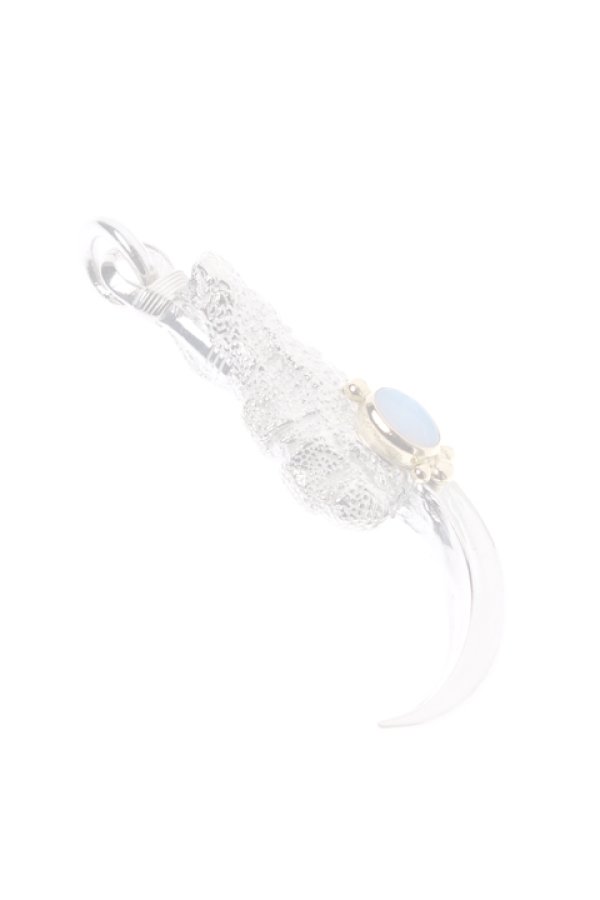 画像4:  {SOLD} Taro Washimi タロウ ワシミ 鷲見太郎 opal × K18 sazare cup(5×7) L eagle claw single pendant 02 {WT-PENDANT-1126B-AIA}  :WT-PENDANT-17-F  (4)