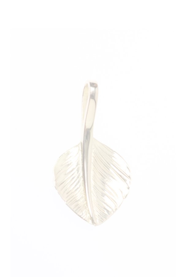 画像2:  {SOLD} Taro Washimi タロウ ワシミ 鷲見太郎 M K18 heart feather 01 {1HFM01-YG-BJS}  :WT-PENDANT-21-F  (2)