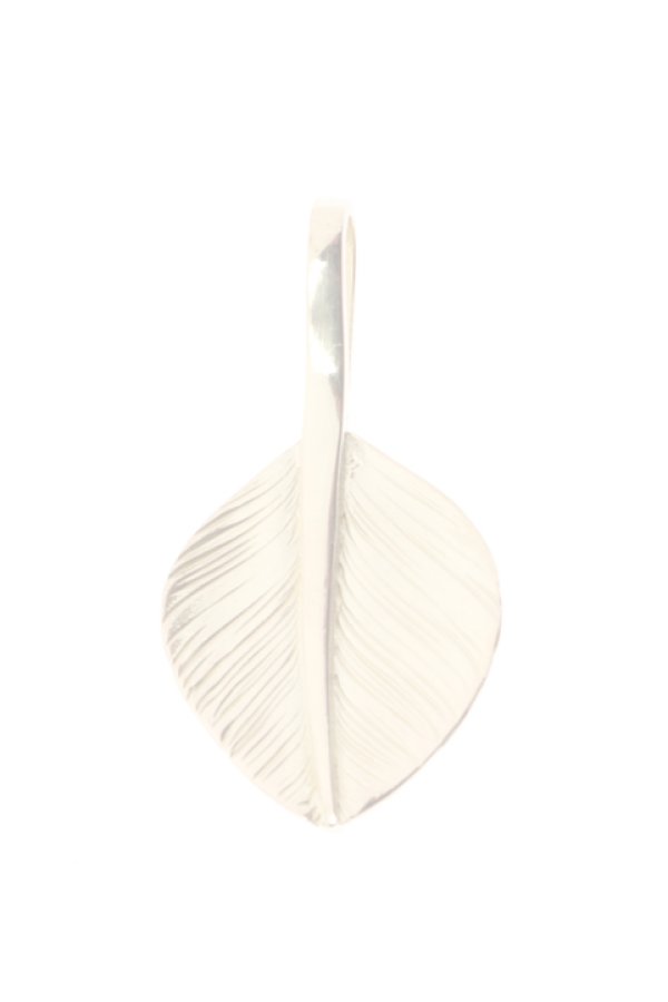 画像2:  {SOLD} Taro Washimi タロウ ワシミ 鷲見太郎 L K18 heart feather 01 {1HFL01-YG-BJS}  :WT-PENDANT-25-F  (2)