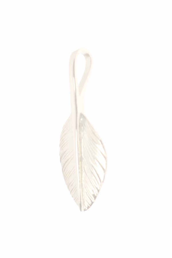 画像3:  {SOLD} Taro Washimi タロウ ワシミ 鷲見太郎 L K18 heart feather 01 {1HFL01-YG-BJS}  :WT-PENDANT-25-F  (3)