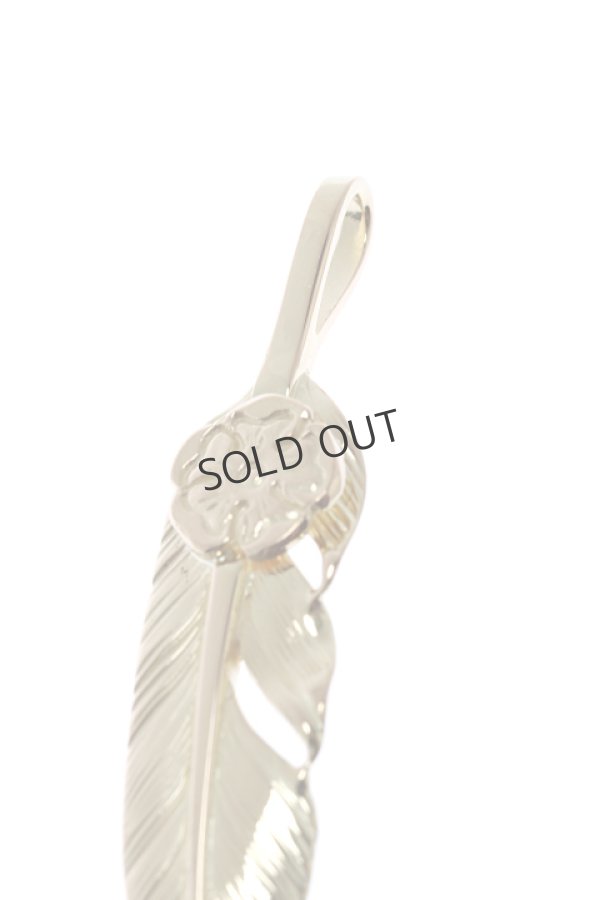 画像3: {SOLD}Taro Washimi タロウ ワシミ 鷲見太郎 S K18 flower metal × S feather 01{-BJS} (3)