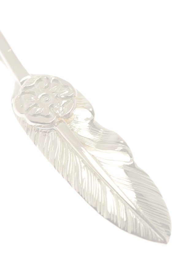 画像4:  {SOLD} Taro Washimi タロウ ワシミ 鷲見太郎 S K18 flower metal × S feather 01 {-BJS}  :WT-PENDANT-36-S  (4)
