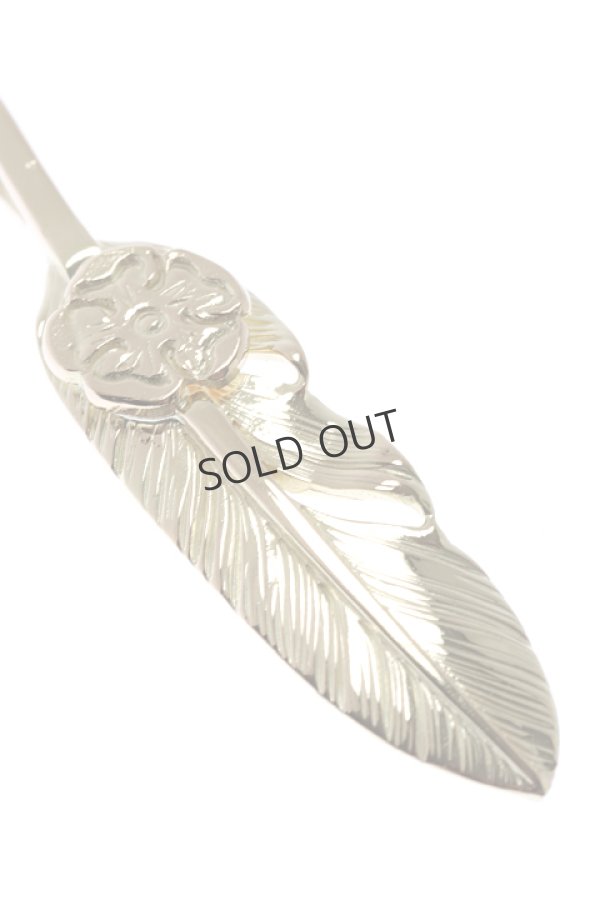 画像4: {SOLD}Taro Washimi タロウ ワシミ 鷲見太郎 S K18 flower metal × S feather 01{-BJS} (4)