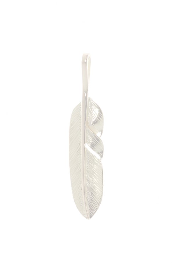 画像2:  {SOLD} Taro Washimi タロウ ワシミ 鷲見太郎 S K18 flower metal × S feather 02 {-BJS}  :WT-PENDANT-37-S  (2)