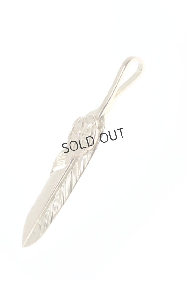 画像4: {SOLD}Taro Washimi タロウ ワシミ 鷲見太郎 S K18 flower metal × S feather 02{-BJS} (4)