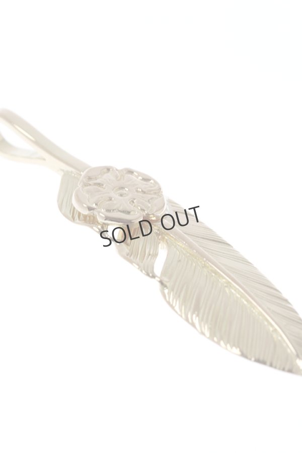 画像5: {SOLD}Taro Washimi タロウ ワシミ 鷲見太郎 S K18 flower metal × S feather 02{-BJS} (5)