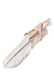 画像3: {SOLD}Taro Washimi タロウ ワシミ 鷲見太郎 K18PG eagle claw pendant 01 × L arabesque flight feather 01{-BJS} (3)