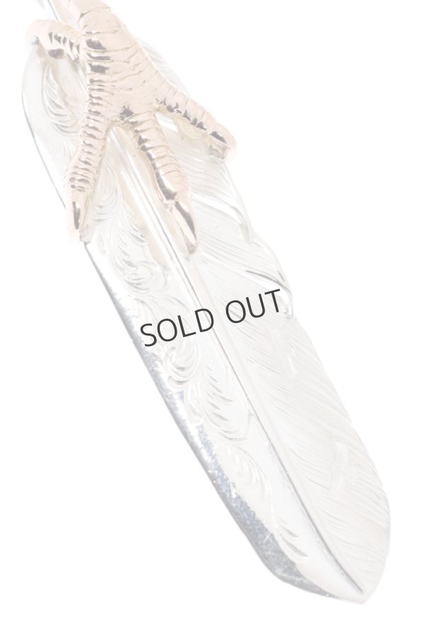 画像5: {SOLD}Taro Washimi タロウ ワシミ 鷲見太郎 K18PG eagle claw pendant 01 × L arabesque flight feather 01{-BJS} (5)