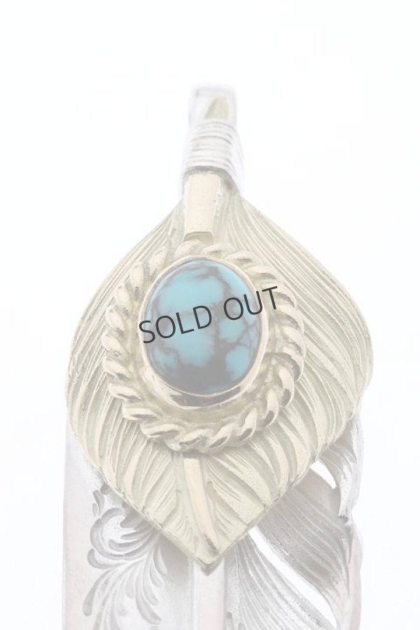 画像4: {SOLD}Taro Washimi タロウ ワシミ 鷲見太郎 turquoise × K18 cup(6×8) L K18 flight heart feather 01 × L arabesque flight feather 01{-BJS} (4)