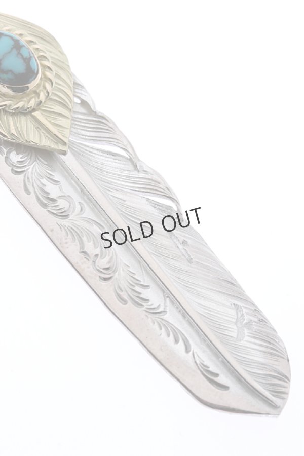 画像5: {SOLD}Taro Washimi タロウ ワシミ 鷲見太郎 turquoise × K18 cup(6×8) L K18 flight heart feather 01 × L arabesque flight feather 01{-BJS} (5)