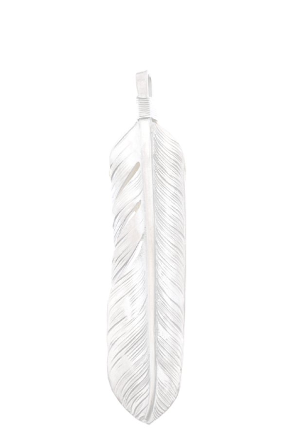 画像2:  {SOLD} Taro Washimi タロウ ワシミ 鷲見太郎 opal × K18 cup(6×8) L K18 flight heart feather 01 × L arabesque flight feather 01 {-BJS}  :WT-PENDANT-56-F  (2)