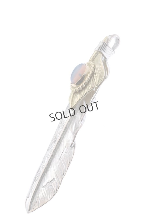 画像3: {SOLD}Taro Washimi タロウ ワシミ 鷲見太郎 opal × K18 cup(6×8) L K18 flight heart feather 01 × L arabesque flight feather 01{-BJS} (3)