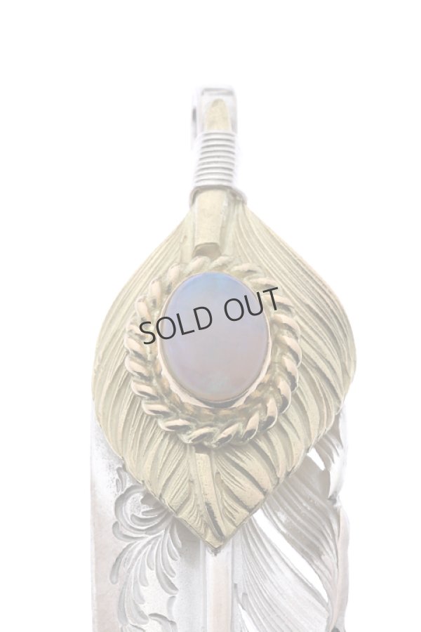 画像4: {SOLD}Taro Washimi タロウ ワシミ 鷲見太郎 opal × K18 cup(6×8) L K18 flight heart feather 01 × L arabesque flight feather 01{-BJS} (4)