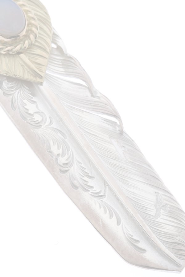 画像5:  {SOLD} Taro Washimi タロウ ワシミ 鷲見太郎 opal × K18 cup(6×8) L K18 flight heart feather 01 × L arabesque flight feather 01 {-BJS}  :WT-PENDANT-56-F  (5)