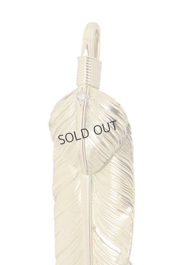 画像2: {SOLD}Taro Washimi タロウ ワシミ 鷲見太郎 M K18 feather 01/diamond/heart feather{-BJA} (2)