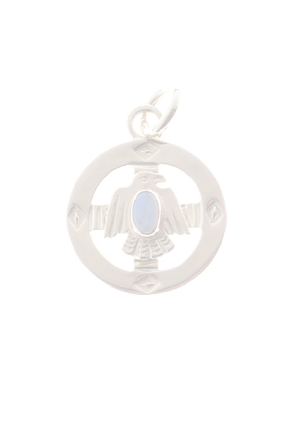 画像1:  {SOLD} Taro Washimi タロウ ワシミ 鷲見太郎 K18 medicine wheel pendant/thunderbird/opal {-BJA}  :WT20201209-12-F  (1)