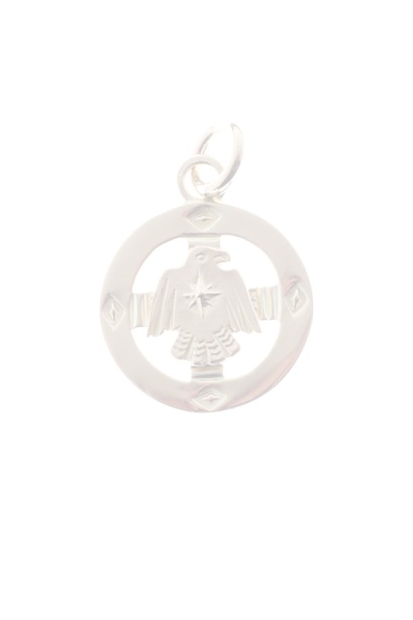 画像1:  {SOLD} Taro Washimi タロウ ワシミ 鷲見太郎 K18 medicine wheel pendant/thunderbird {-BJA}  :WT20201209-13-F  (1)