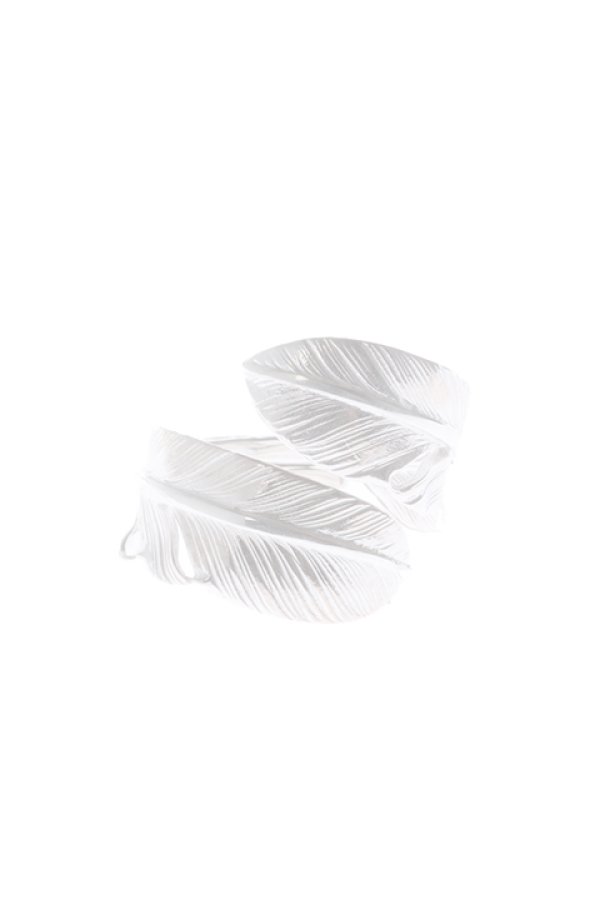 画像1:  {SOLD} Taro Washimi タロウ ワシミ 鷲見太郎 S two feather ring {-BBA}  :WT202210-01-F  (1)