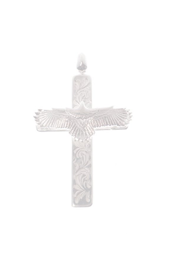 画像1:  {SOLD} Taro Washimi タロウ ワシミ 鷲見太郎 mini arabesque cross pendant / eagle eg-06/925 parts {-BCS}  :WT2023-01-F  (1)